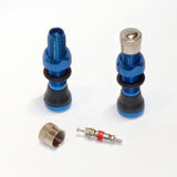 Tubeless Alloy Schrader (Auto) Valve - Choose Color - Pair 40mm