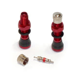 Tubeless Alloy Schrader (Auto) Valve - Choose Color - Pair 40mm